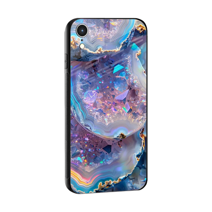 Crystal Veil sleek iphone xr cover with tempered glass back and TPU edges