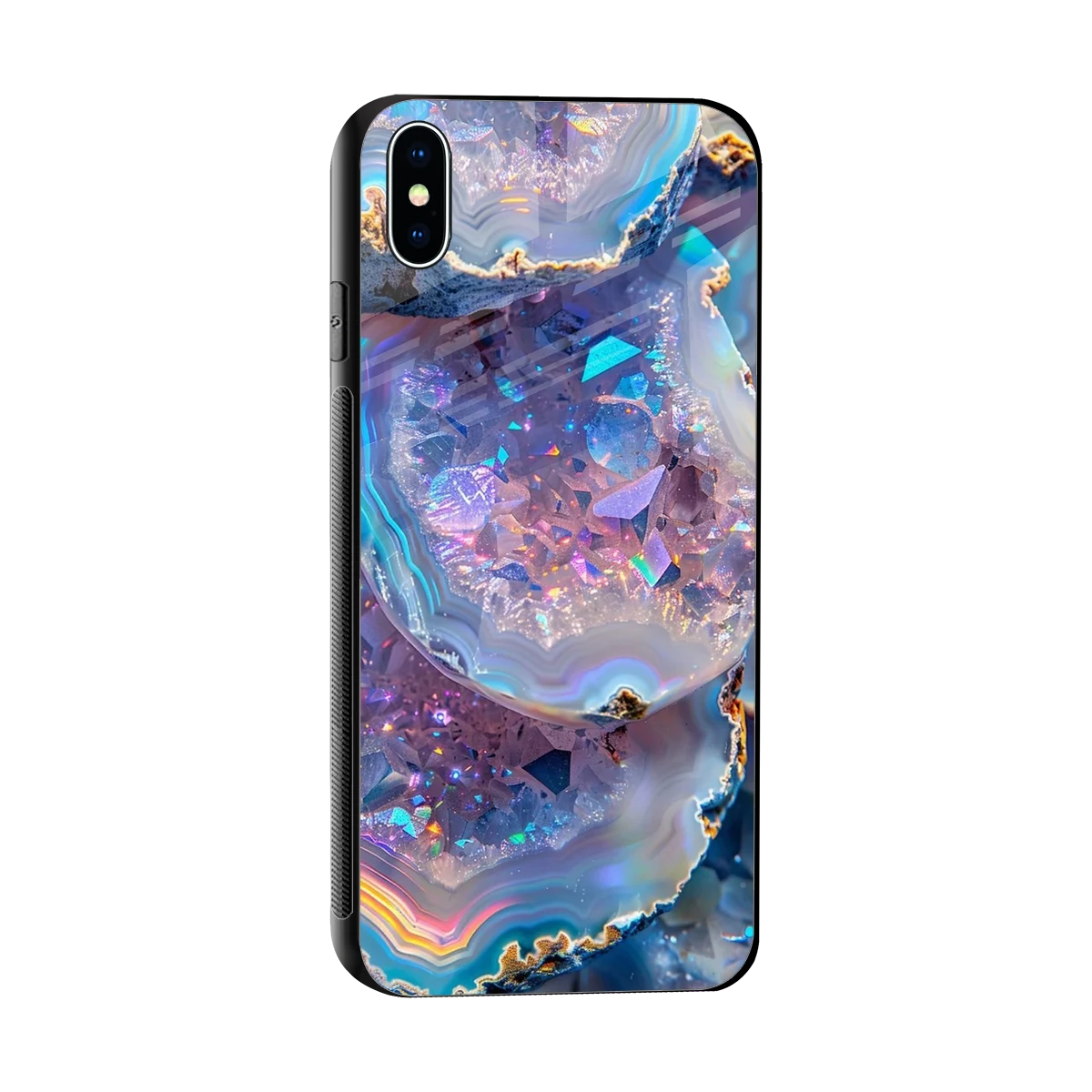 Crystal Veil sleek iphone xs max cover with tempered glass back and TPU edges