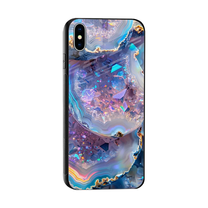 Crystal Veil sleek iphone xs max cover with tempered glass back and TPU edges