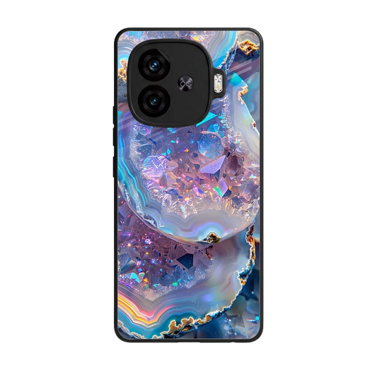 Crystal Veil back phone cover | glass case for iqoo neo 10r 5g