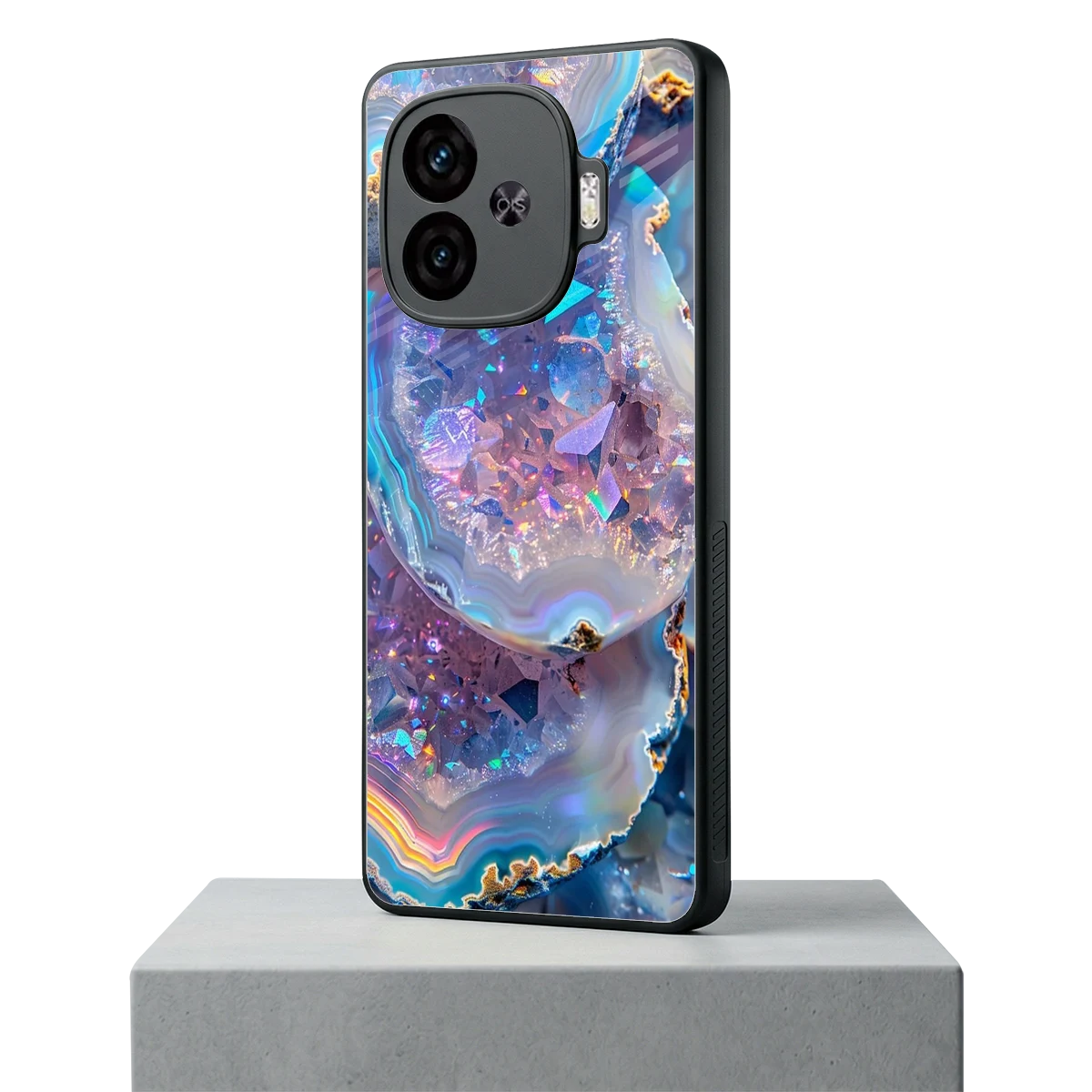 Crystal Veil iqoo neo 10r 5g mobile cover | shockproof glass phone case