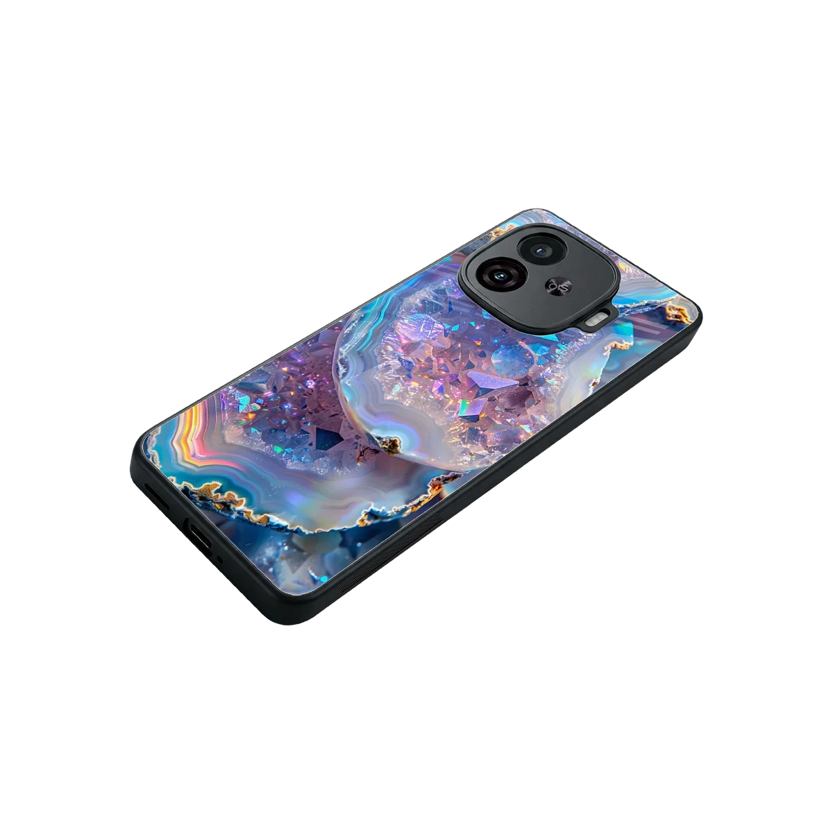 Crystal Veil stylish phone case for iqoo neo 10r 5g | glossy glass and slim fit