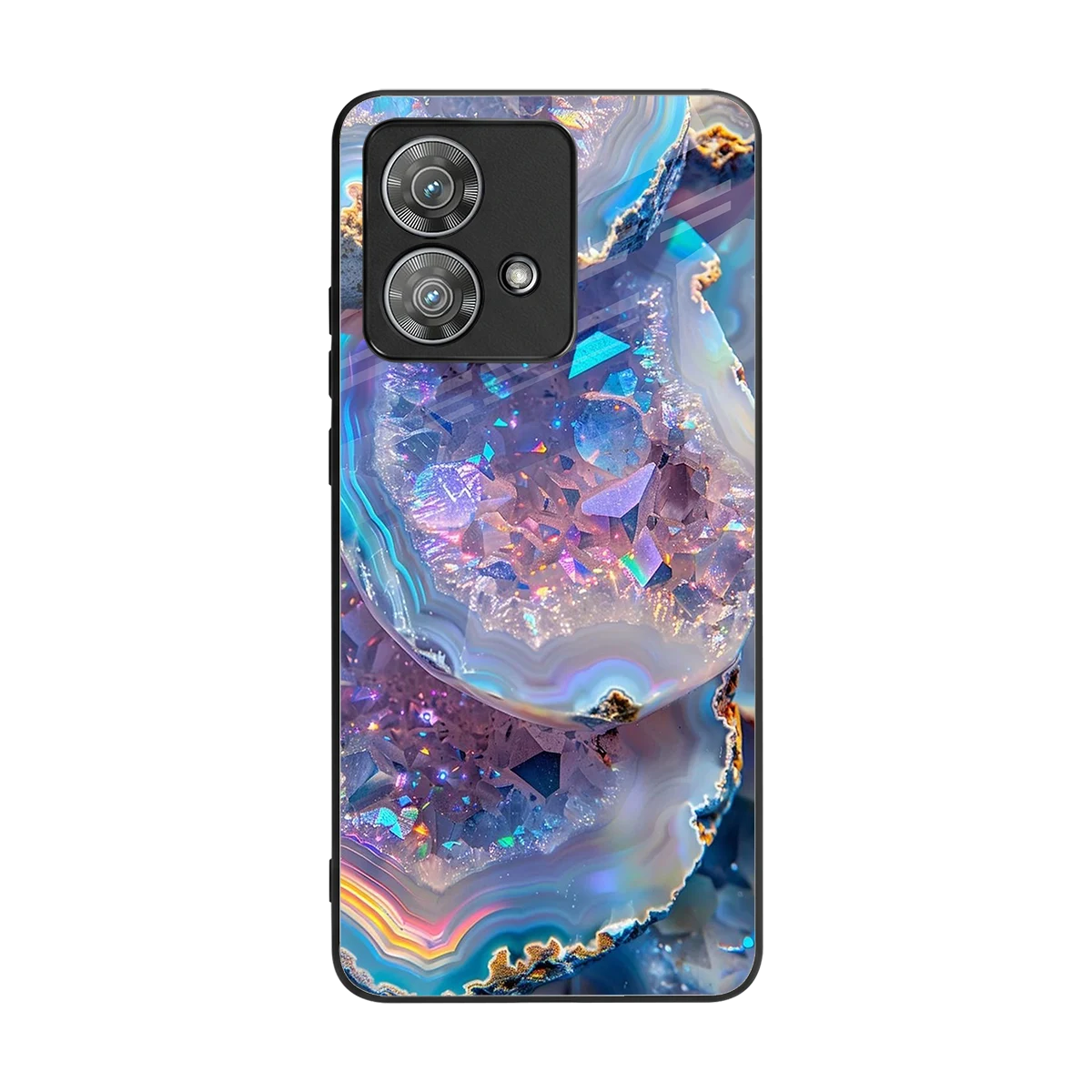 Crystal Veil back phone cover | glass case for motorola edge 40 neo 5g