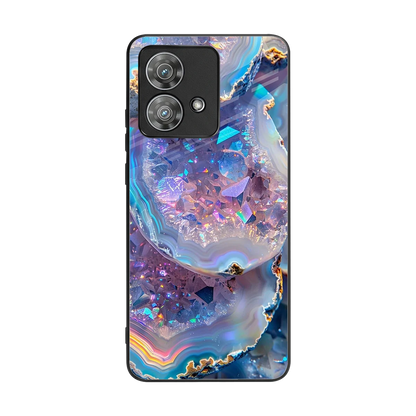 Crystal Veil back phone cover | glass case for motorola edge 40 neo 5g
