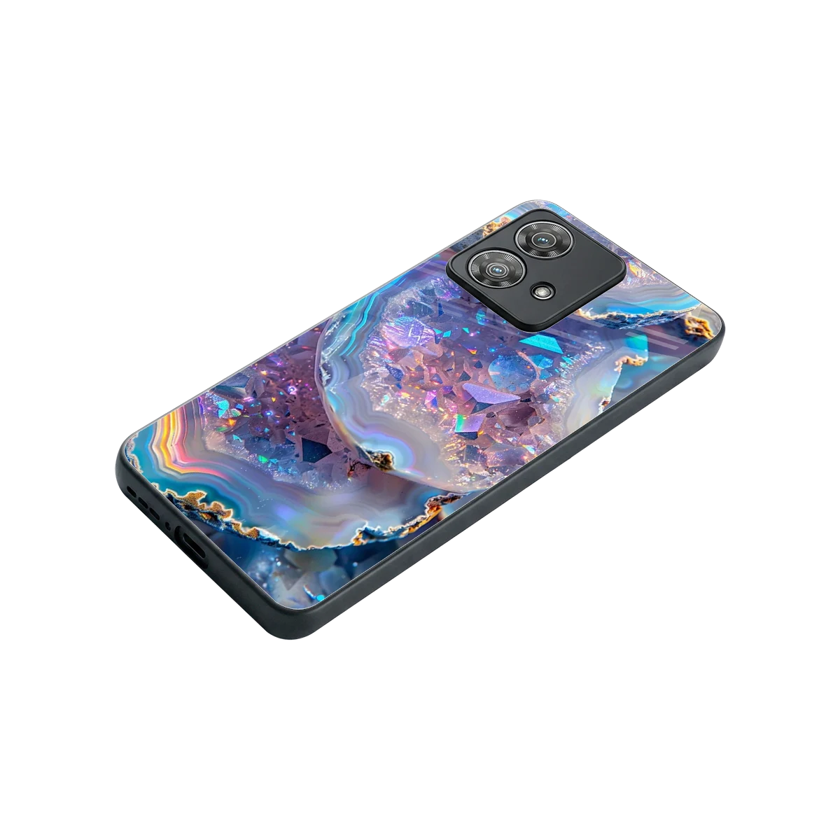 Crystal Veil stylish phone case for motorola edge 40 neo 5g | glossy glass and slim fit