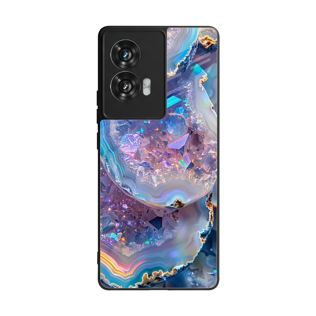 Crystal Veil back phone cover | glass case for motorola edge 50 fusion