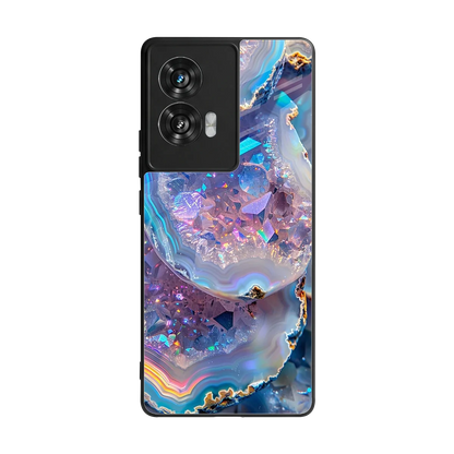 Crystal Veil back phone cover | glass case for motorola edge 50 fusion