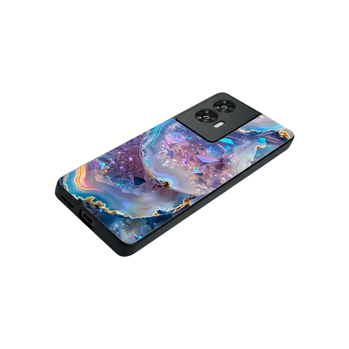 Crystal Veil stylish phone case for motorola edge 50 fusion | glossy glass and slim fit