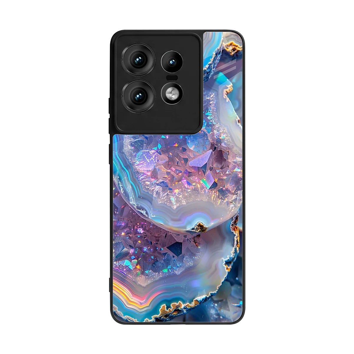 Crystal Veil back phone cover | glass case for motorola edge 50 pro