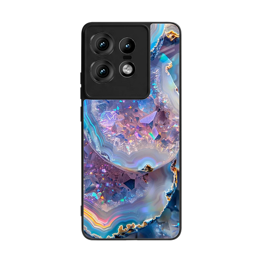 Crystal Veil back phone cover | glass case for motorola edge 50 pro