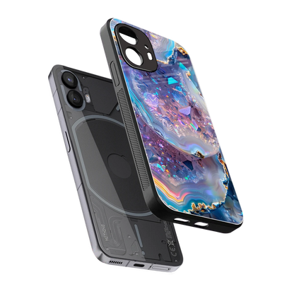 Crystal Veil sleek nothing phone 2 cover with tempered glass back and TPU edges