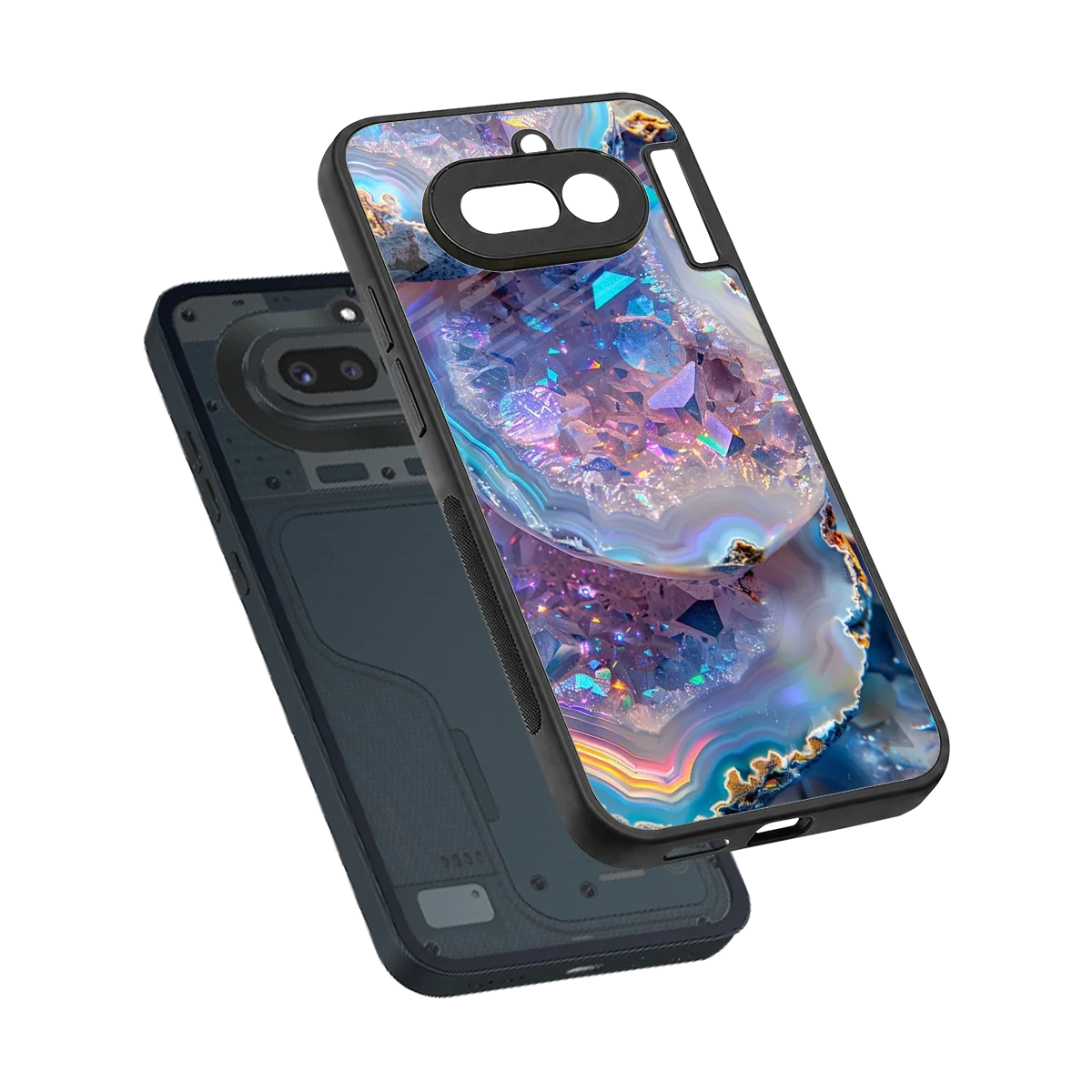 Crystal Veil sleek nothing phone 4a cover with tempered glass back and TPU edges