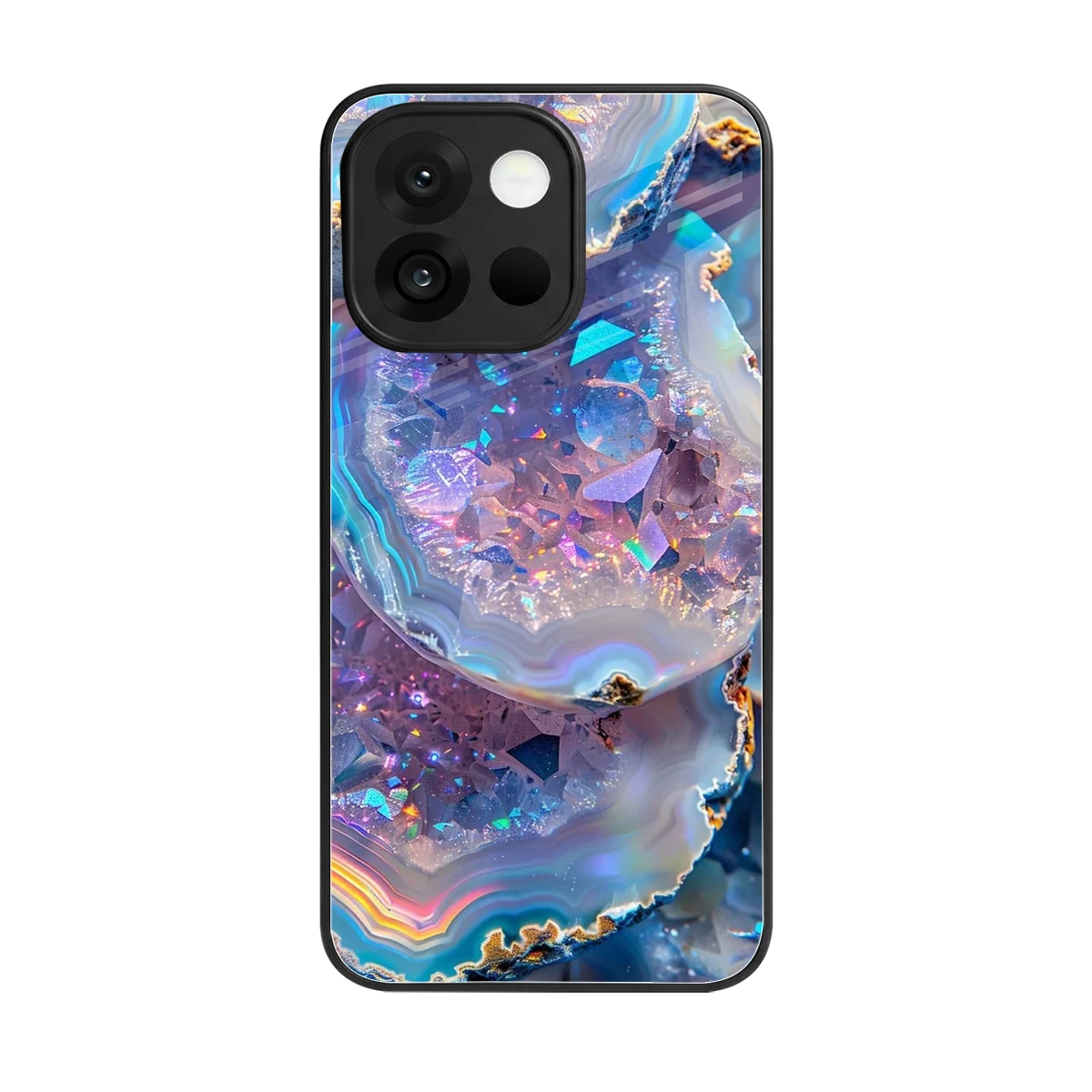 Crystal Veil back phone cover | glass case for oneplus 13s