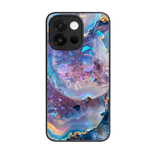 Crystal Veil back phone cover | glass case for oneplus 13s