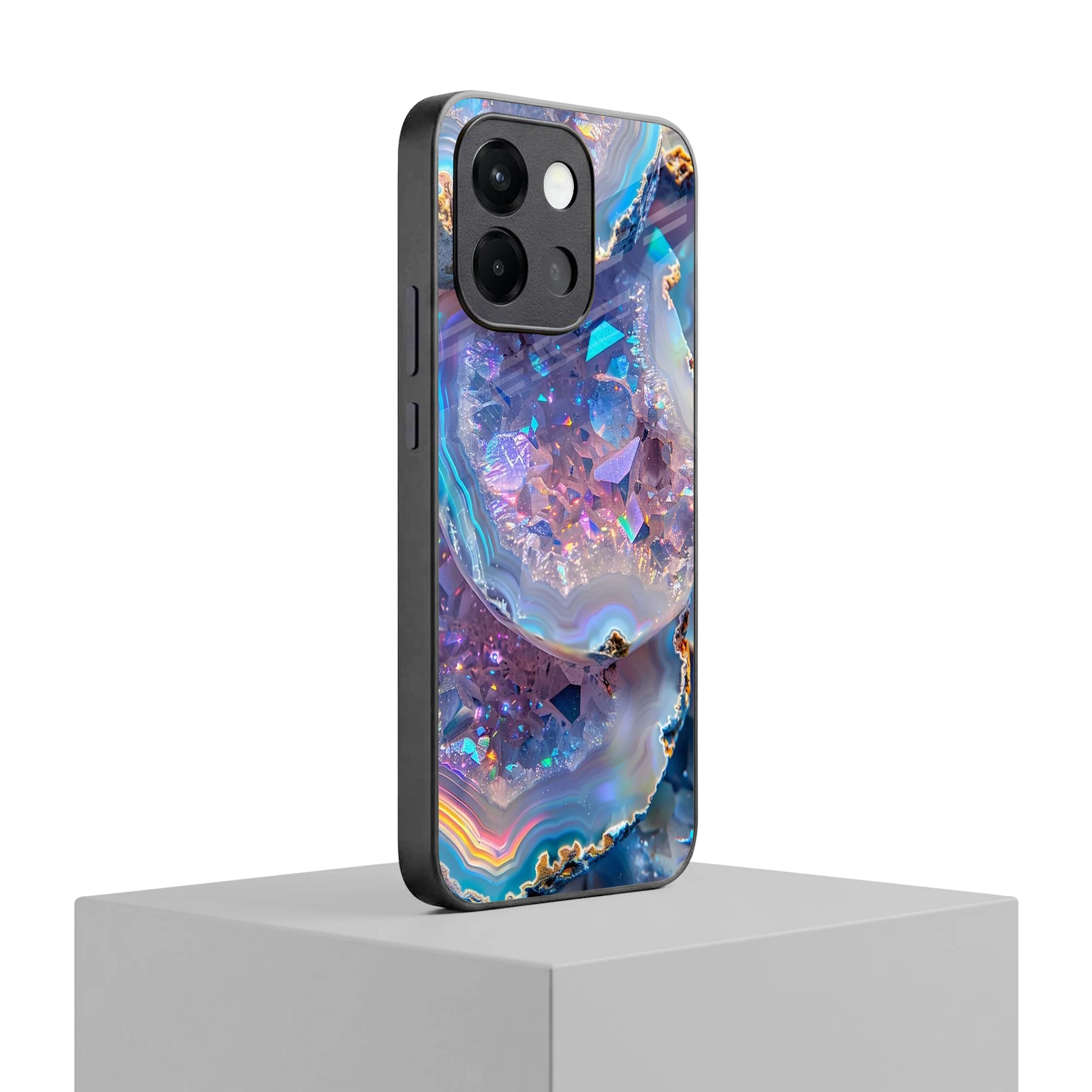 Crystal Veil oneplus 13s mobile cover | shockproof glass phone case