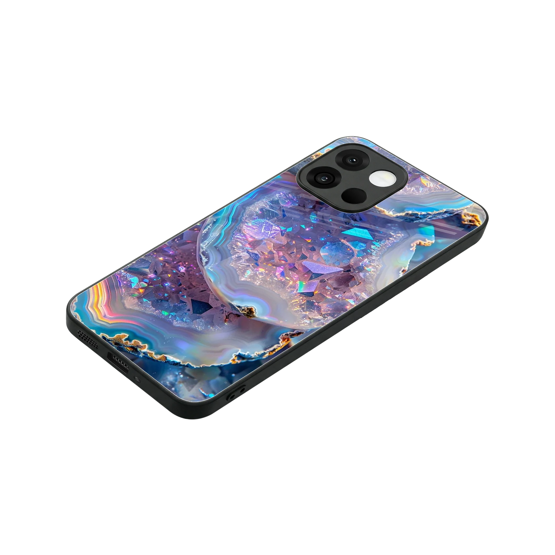 Crystal Veil stylish phone case for oneplus 13s | glossy glass and slim fit