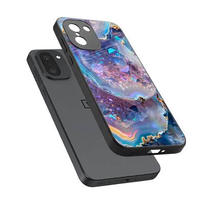 Crystal Veil sleek oneplus 15r cover with tempered glass back and TPU edges