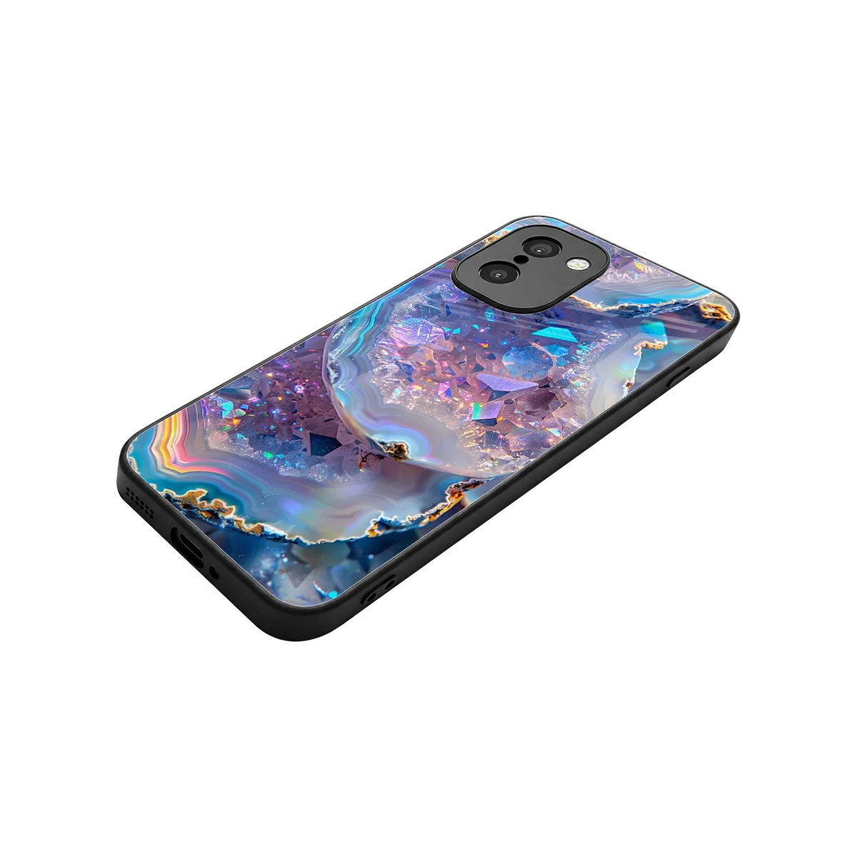 Crystal Veil stylish phone case for oneplus 15r | glossy glass and slim fit