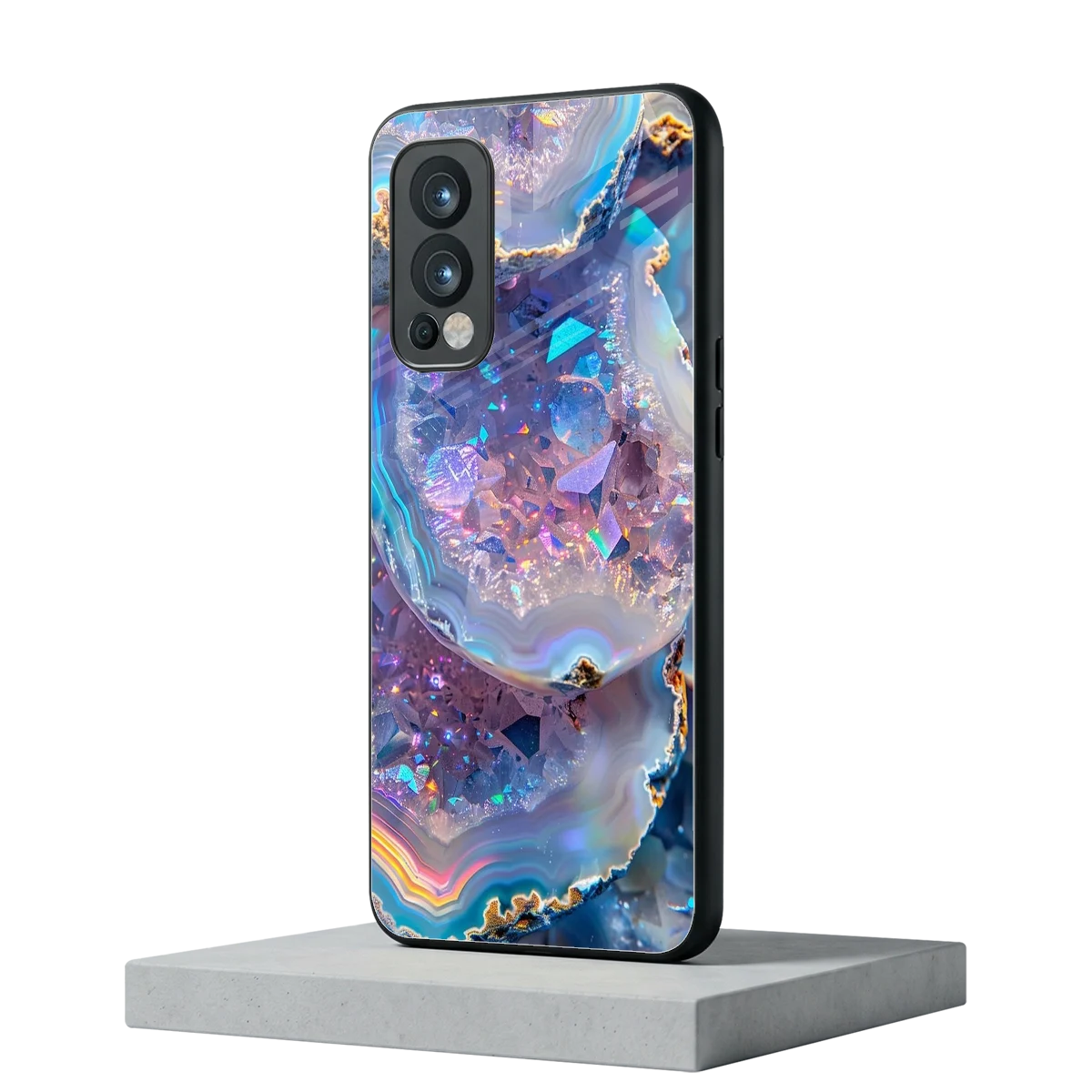 Crystal Veil oneplus nord 2 mobile cover | shockproof glass phone case