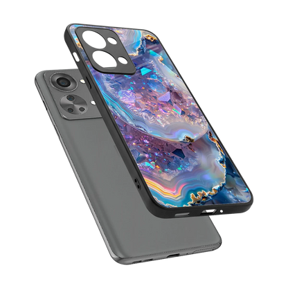 Crystal Veil sleek oneplus nord 2t cover with tempered glass back and TPU edges