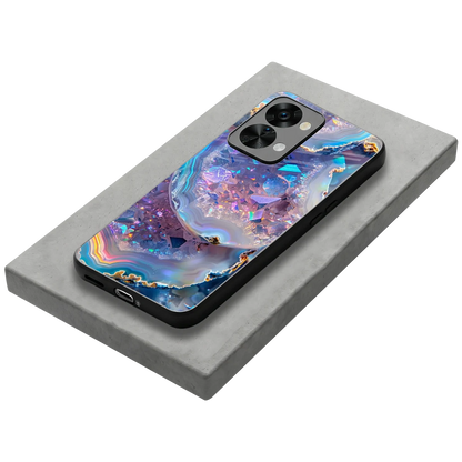 Crystal Veil stylish phone case for oneplus nord 2t | glossy glass and slim fit
