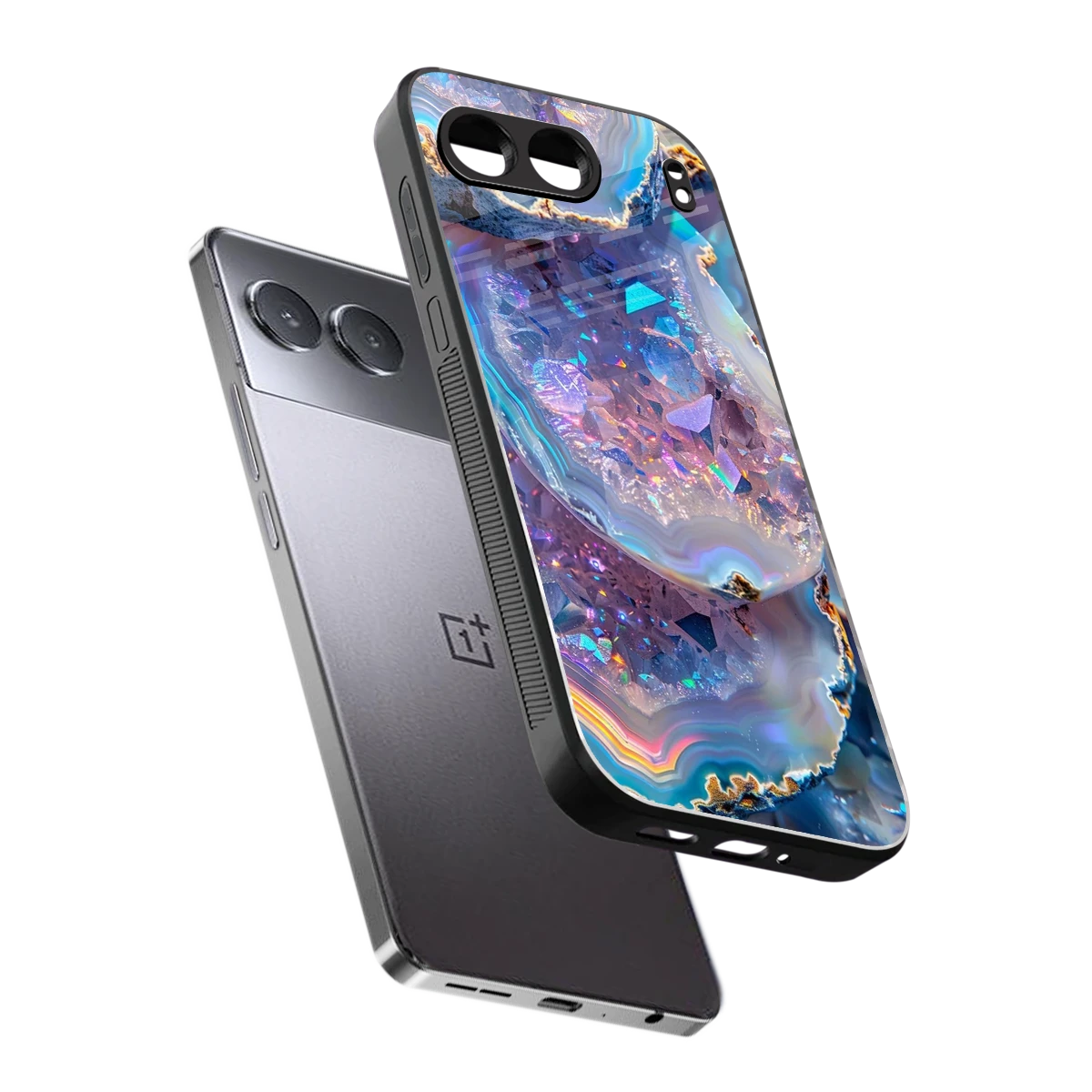 Crystal Veil sleek oneplus nord 4 cover with tempered glass back and TPU edges