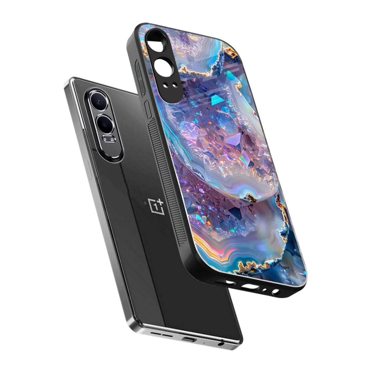 Crystal Veil sleek oneplus nord ce 4 lite cover with tempered glass back and TPU edges
