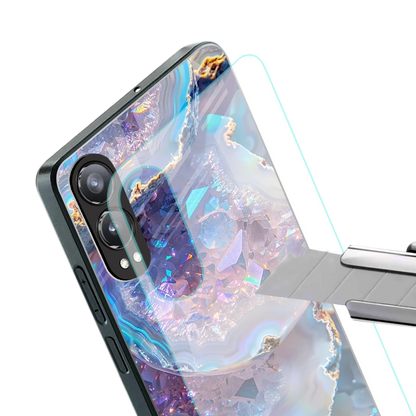 Crystal Veil stylish phone case for oneplus nord ce 4 lite | glossy glass and slim fit
