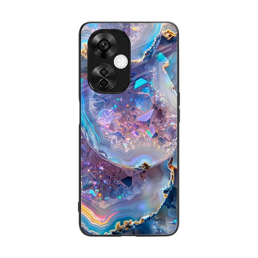 Crystal Veil back phone cover | glass case for oneplus nord ce 3 lite