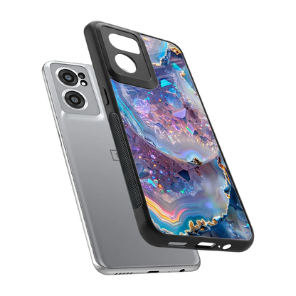 Crystal Veil sleek oneplus nord ce 2 cover with tempered glass back and TPU edges