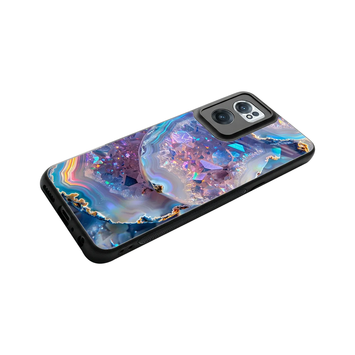 Crystal Veil stylish phone case for oneplus nord ce 2 | glossy glass and slim fit
