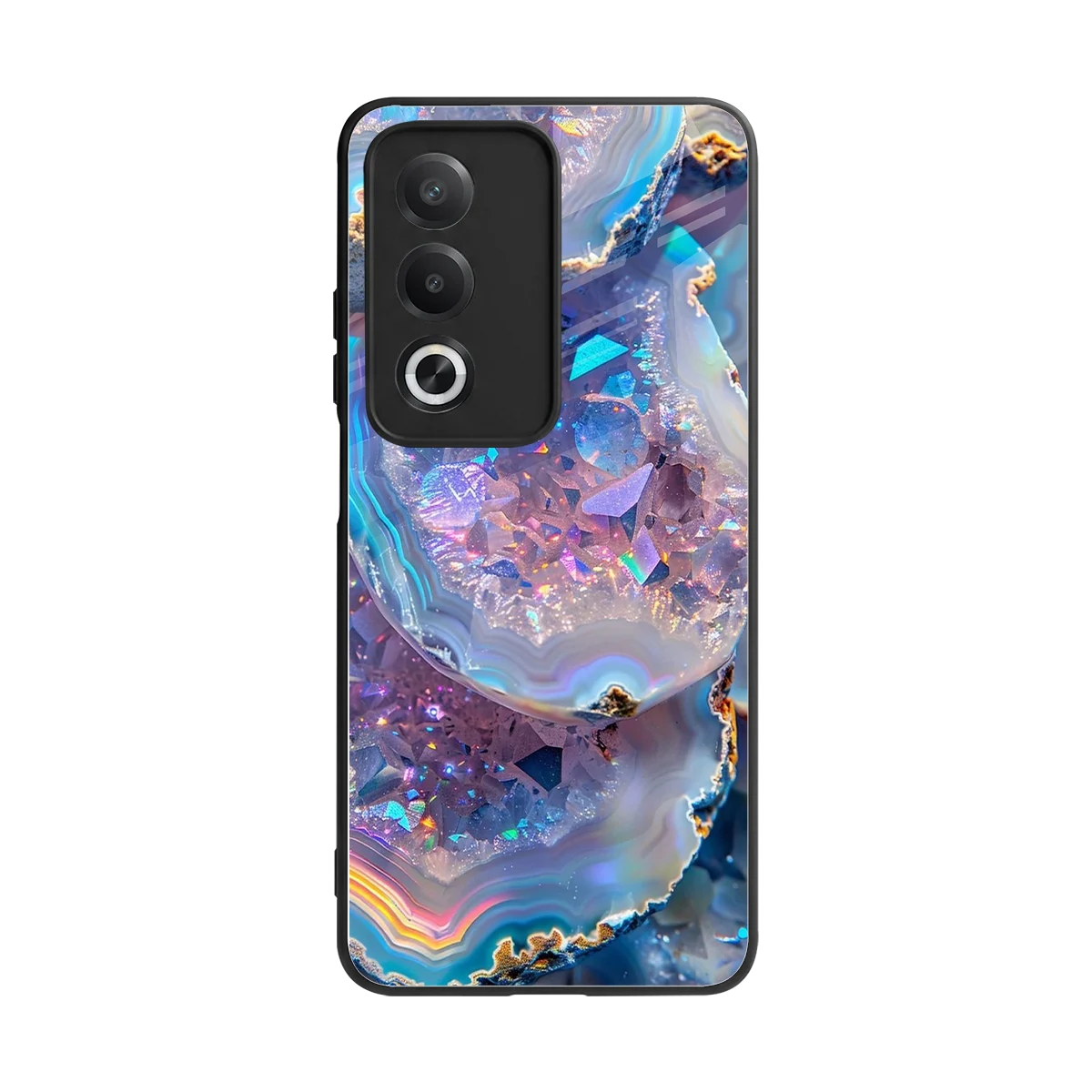 Crystal Veil back phone cover | glass case for oppo a3 pro