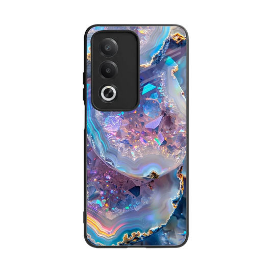 Crystal Veil back phone cover | glass case for oppo a3 pro