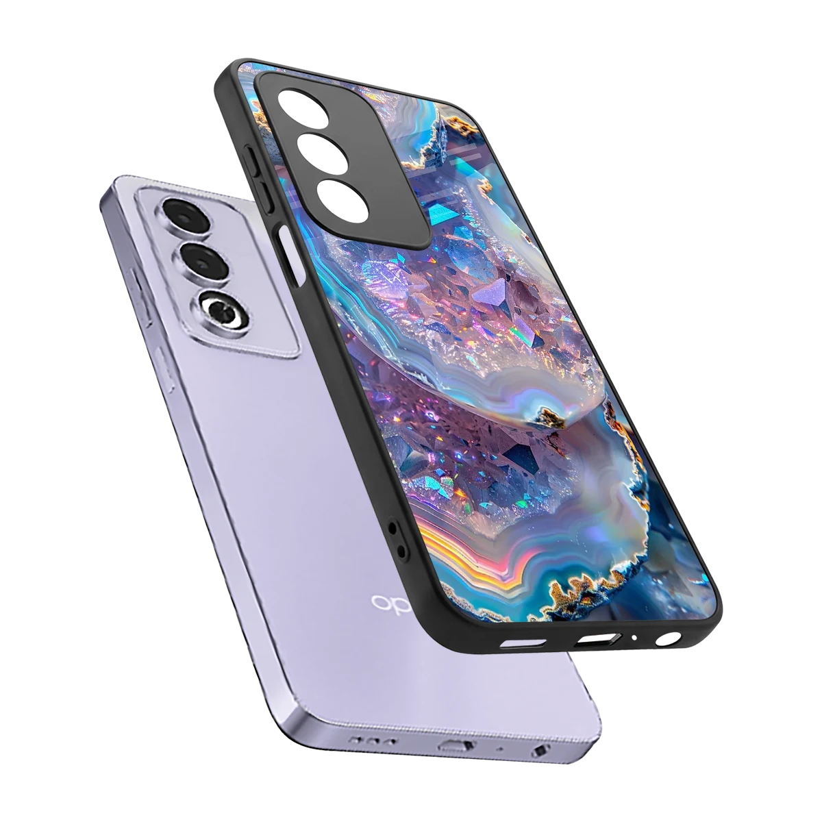 Crystal Veil sleek oppo a3 pro cover with tempered glass back and TPU edges