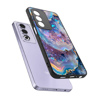 Crystal Veil sleek oppo a3 pro cover with tempered glass back and TPU edges