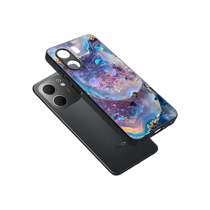 Crystal Veil sleek oppo a5x 5g cover with tempered glass back and TPU edges