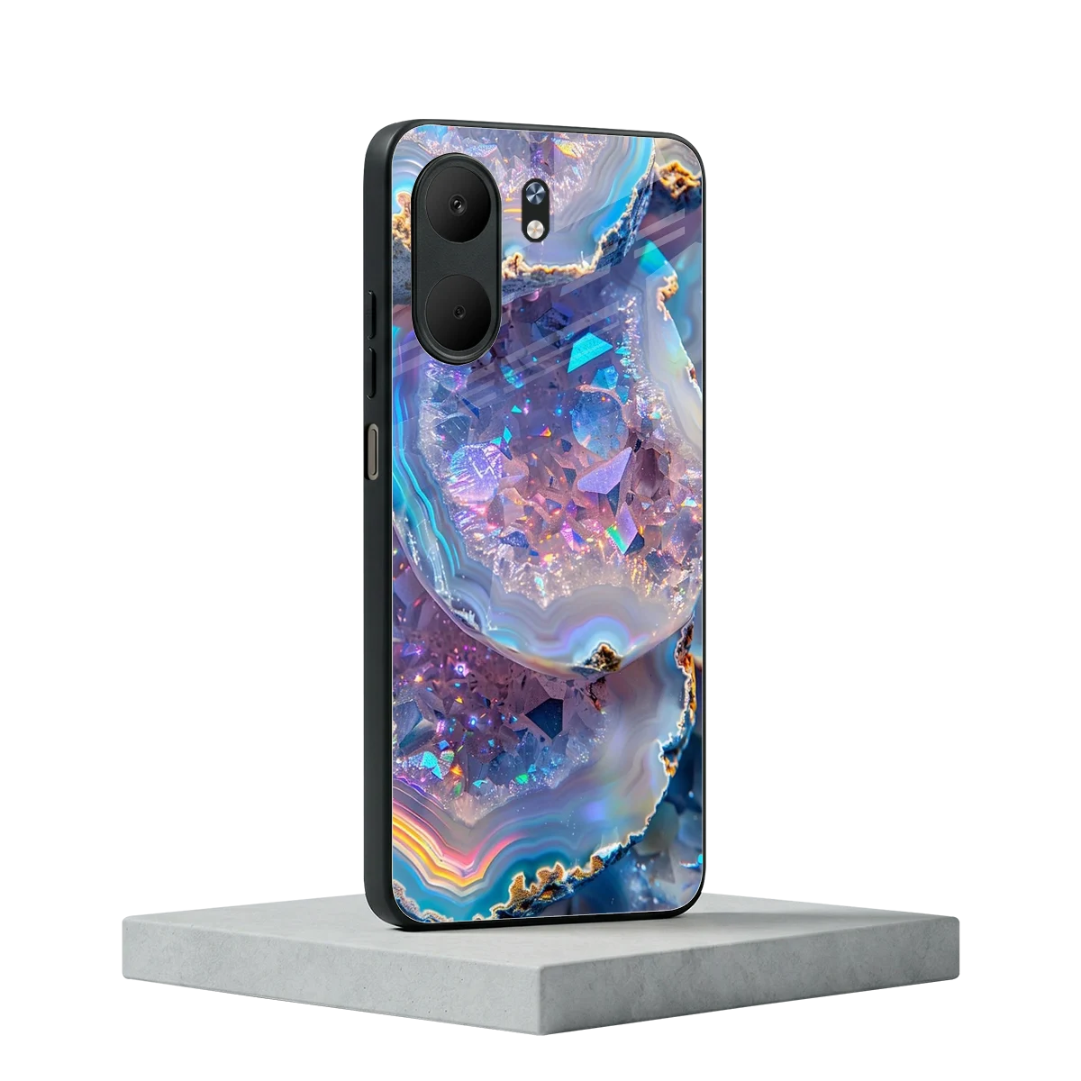 Crystal Veil oppo a5x 5g mobile cover | shockproof glass phone case