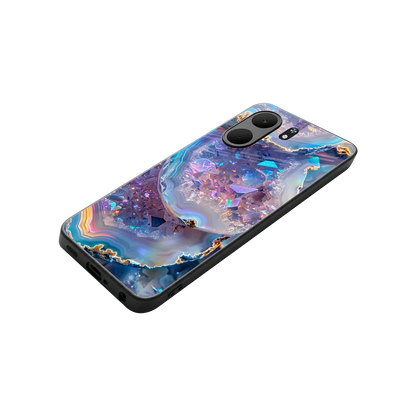 Crystal Veil stylish phone case for oppo a5x 5g | glossy glass and slim fit