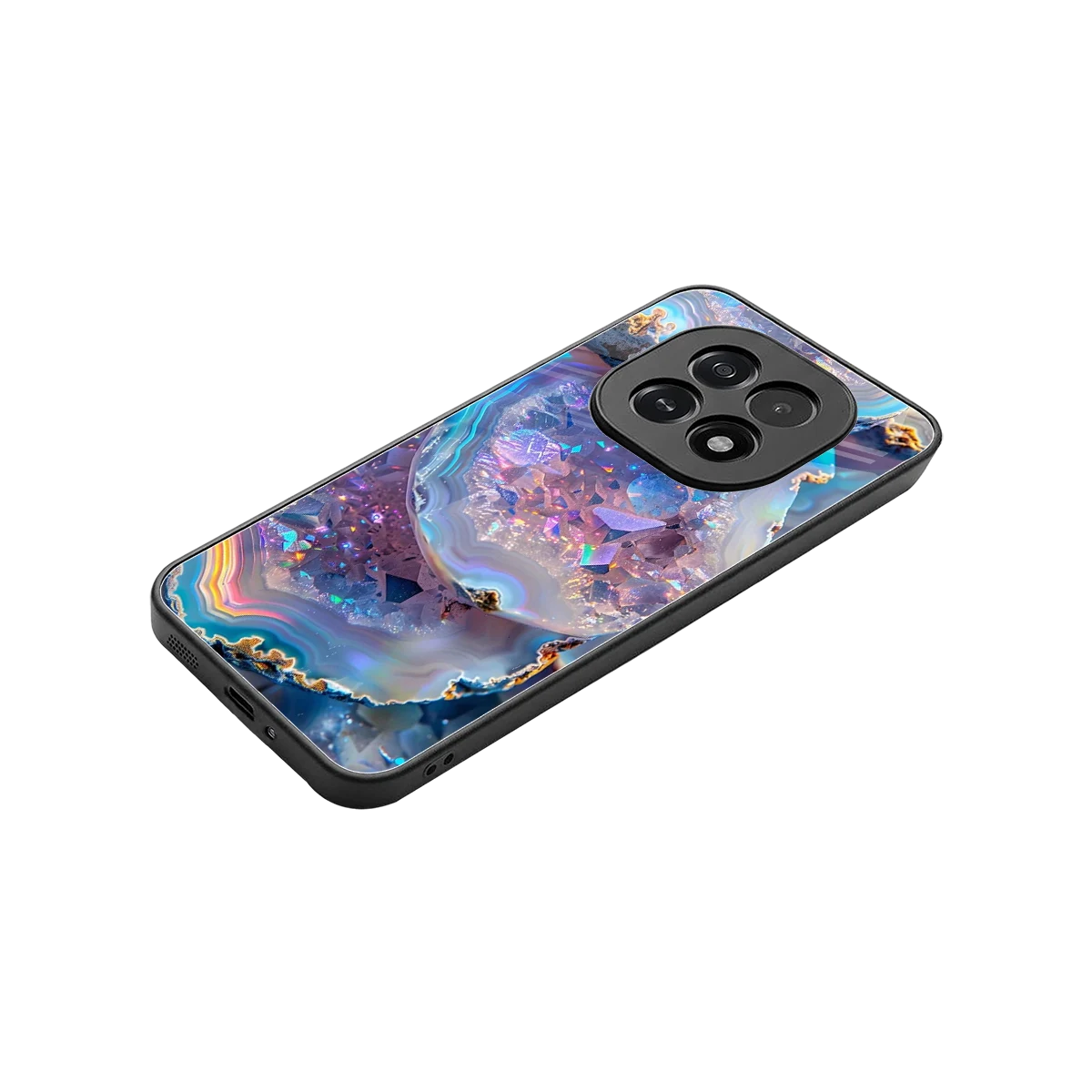 Crystal Veil stylish phone case for oppo f29 5g | glossy glass and slim fit