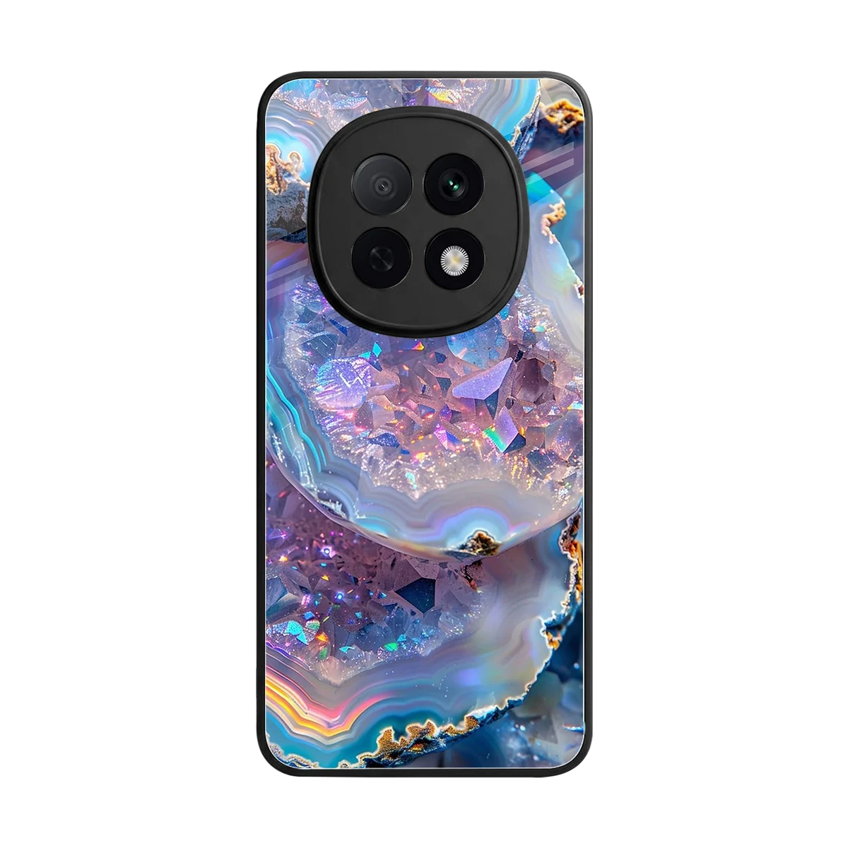 Crystal Veil back phone cover | glass case for oppo f29 pro 5g