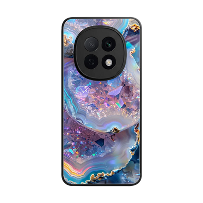 Crystal Veil back phone cover | glass case for oppo f29 pro 5g