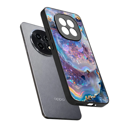 Crystal Veil sleek oppo f29 pro 5g cover with tempered glass back and TPU edges