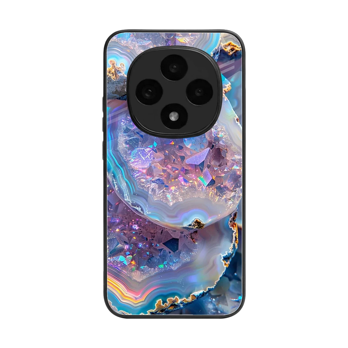 Crystal Veil back phone cover | glass case for oppo f31 pro 5g