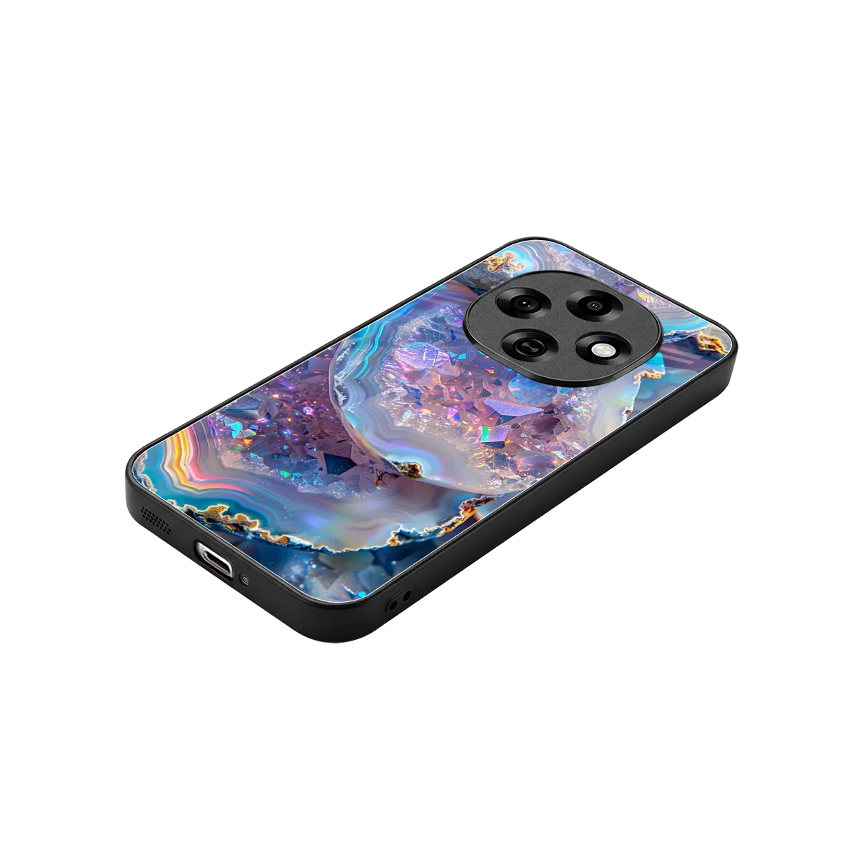 Crystal Veil stylish phone case for oppo f31 pro 5g | glossy glass and slim fit