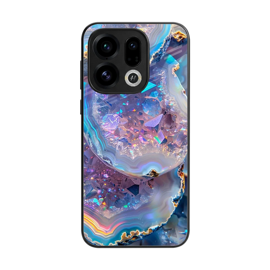 Crystal Veil back phone cover | glass case for oppo find x9