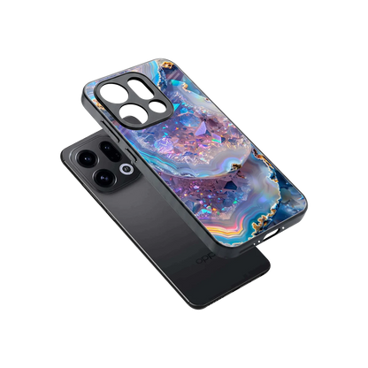 Crystal Veil sleek oppo find x9 cover with tempered glass back and TPU edges