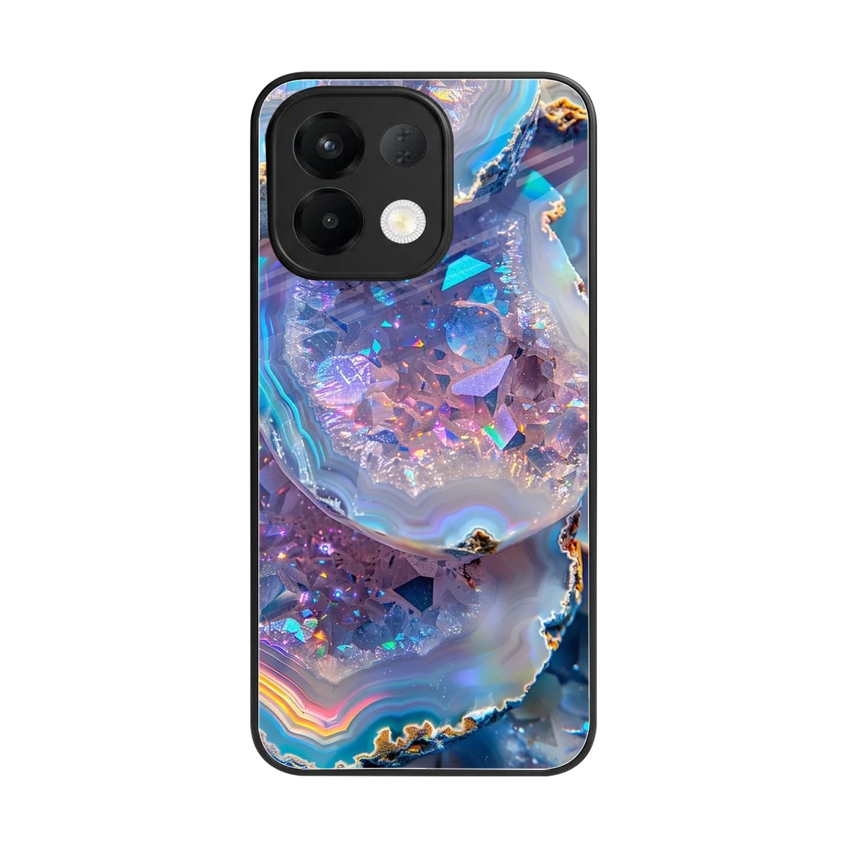 Crystal Veil back phone cover | glass case for oppo k13 5g