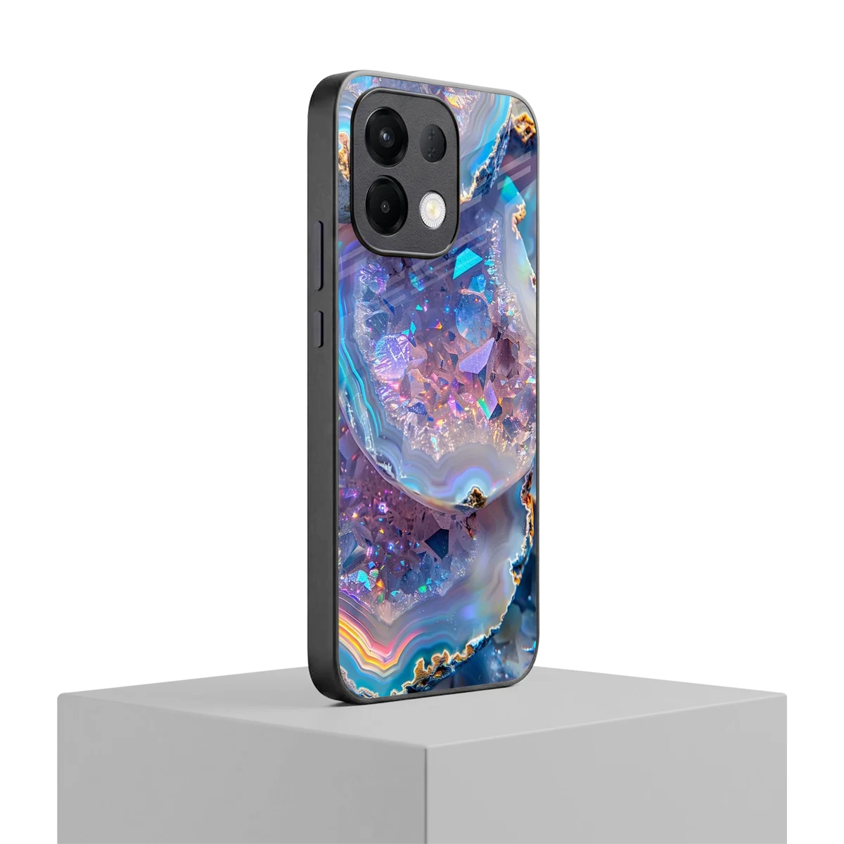 Crystal Veil oppo k13 5g mobile cover | shockproof glass phone case