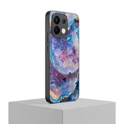 Crystal Veil oppo k13 5g mobile cover | shockproof glass phone case