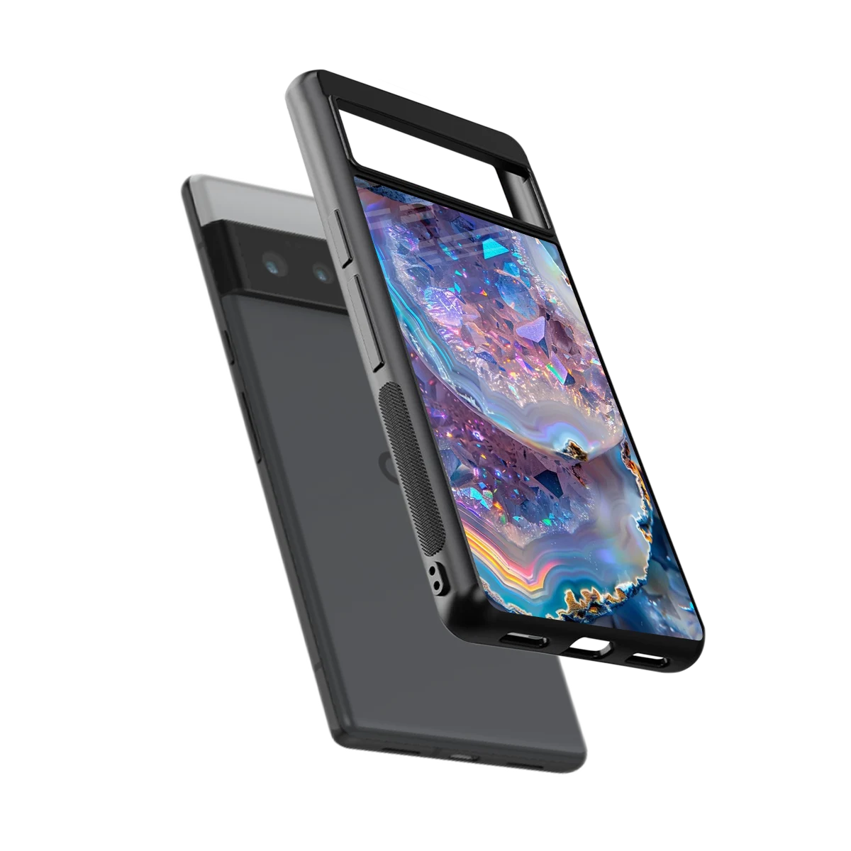 Crystal Veil sleek google pixel 6 pro cover with tempered glass back and TPU edges